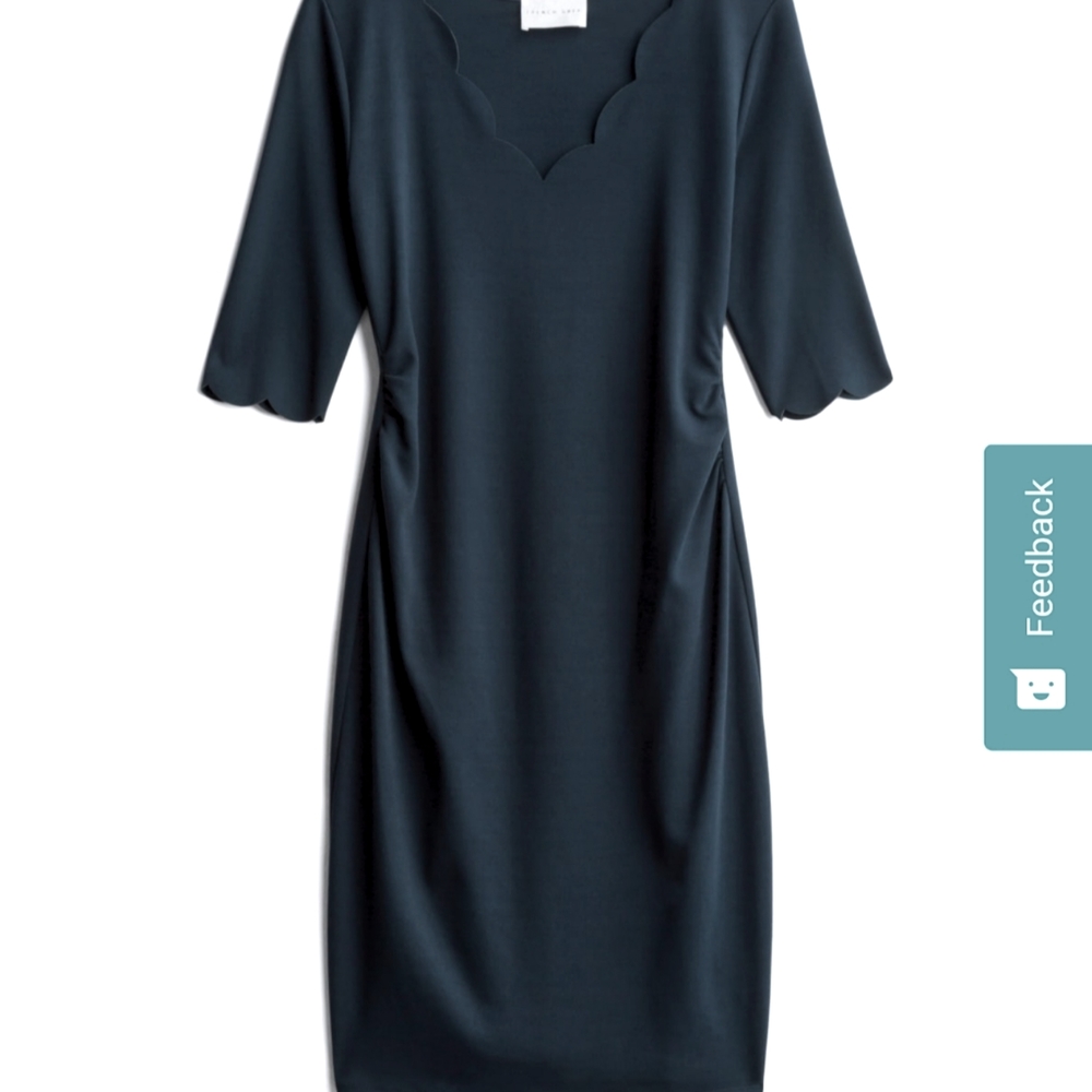 Kadi Maternity Scallop Detail Knit Dress